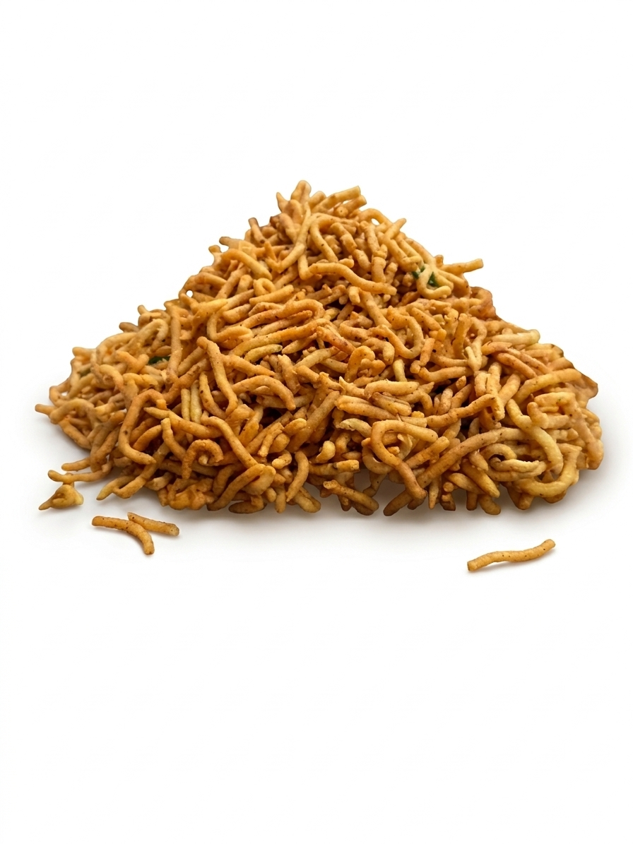 Premium Crispy Besan Sev – Authentic Indian Namkeen Snack | Savory & Crunchy Fried Noodles | 250gm Pack